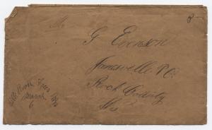 Fancy 1850s Manuscript Stampless Black River Falls Wisconsin [y1048]