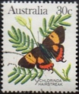 Australia 1984 SG792a 30c Chlorinda Hairstreak butterfly FU