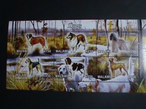 Malawi Stamp:2012-Beautiful Dogs CTO Stamp sheet