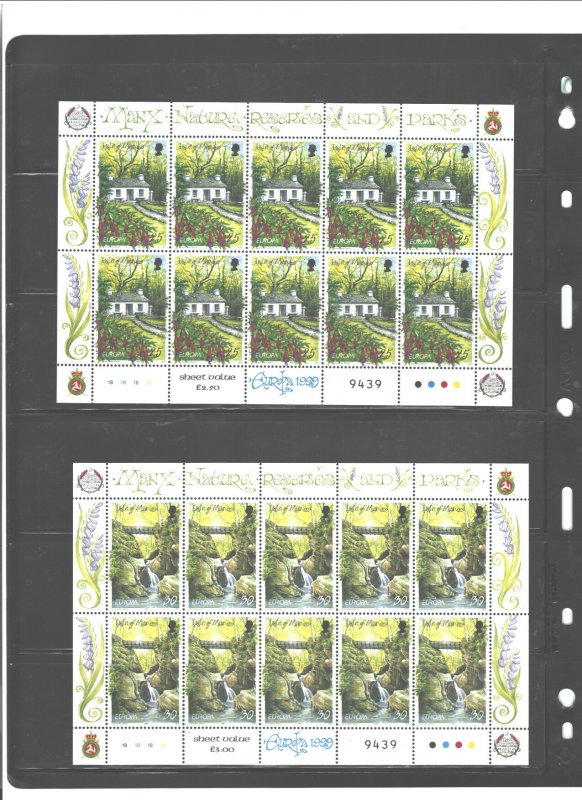 I.O.M.(ISLE of MAN) 1999 EUROPE#808-809; 1set=$1.10 MNH