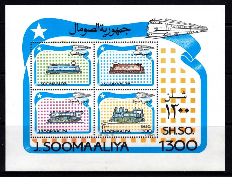 Somalia 1994 Trains Mint MNH Miniature Sheet