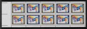 SWEDEN SC# 732a  BKLT PANE/10  FVF/MOG 1966