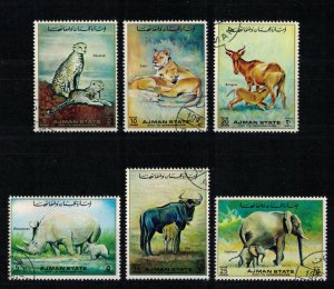 AJMAN 1972 - Wild animals/ complete set CTO