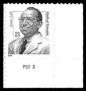 PCBstamps   US #3428 63c Dr. Jonas Salk, Pioneer, MNH, (12)