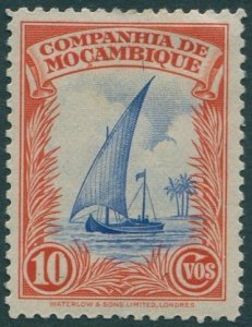 Mozambique Company 1937 SG288 10c Dhow MLH