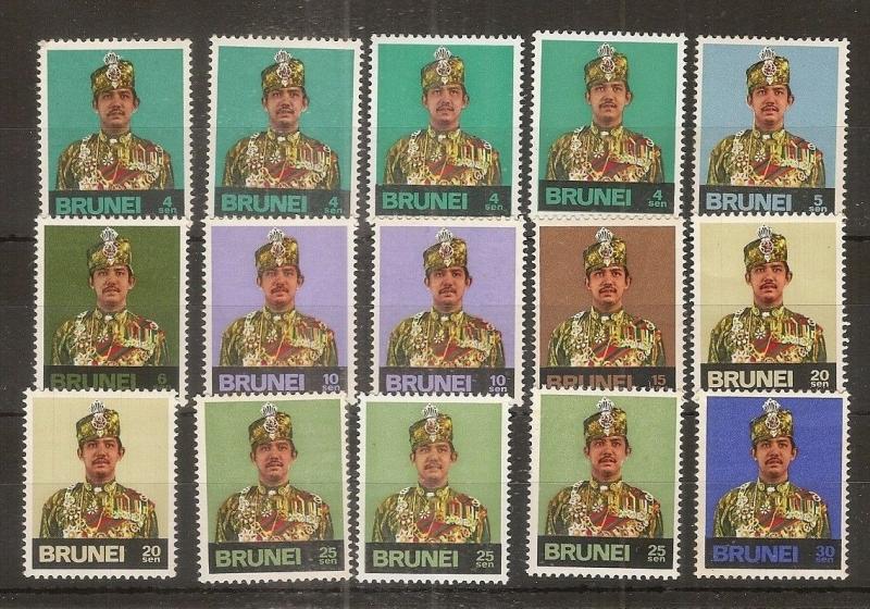 Brunei 1974-76 Waddaulah MNH