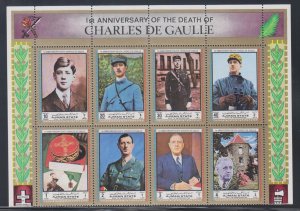 Ajman,  Charles de Gaulle (MI# 2012A-2020A) MNH