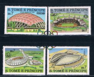 Saint Thomas and Prince Is 572a-d MNH set Olympic Venues (GI0441)+