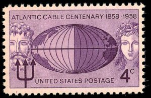 US Sc 1112 VF/MNH  - 1958 4¢ Atlantic Cable Centenary