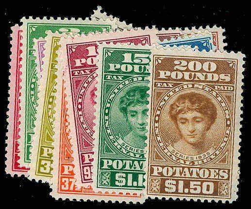 CIRARETTE & POTATO TAX RI1-13  Mint (ID # 71564)