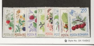 Romania Sc 1703-10 MNH Full Set of 1964 - Plants, Berries, Nuts