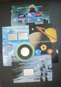SCOTT #3409-3413 - 2000 SPACE ACHIEVEMENT AND EXPLORATION SOUVENIR SHEETS MNH