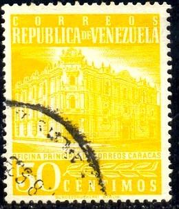 Main Post Office, Caracas, Venezuela stamp SC#709 Used