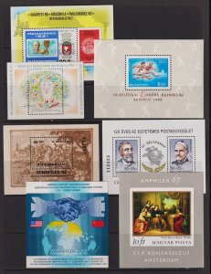 Hungary - 7 Souvenir sheets - check for better values
