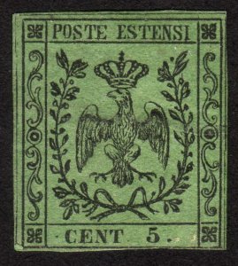 1852, Italy Modena 5c, Used, Sc 6a