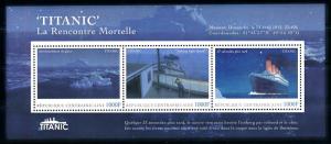 [76707] Central African Republic 2011 RMS Titanic Sheet MNH