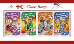 Central Africa - 2017 Red Cross - 4 Stamp Sheet - CA17907a