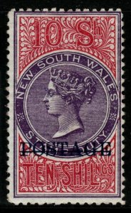 NEW SOUTH WALES SG275b 1894 10/= VIOLET & CLARET p12x11 MTD MINT