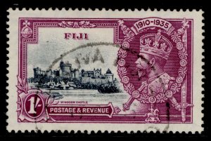 FIJI GV SG245, 1s slate & purple SILVER JUBILEE, VERY FINE USED. Cat £20. CDS