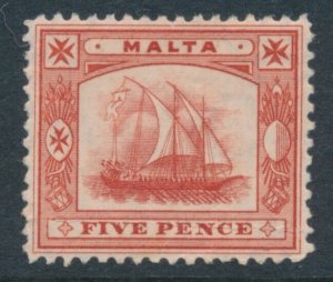 Malta 1899-1901 SG 33 5d Vermillion Mint Crown CA
