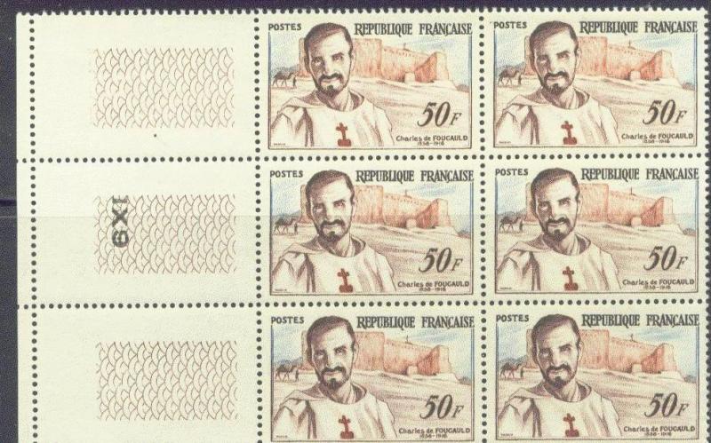 FRANCE  906 MNH 1959 FATHER de FOUCAULD BLOCK 6