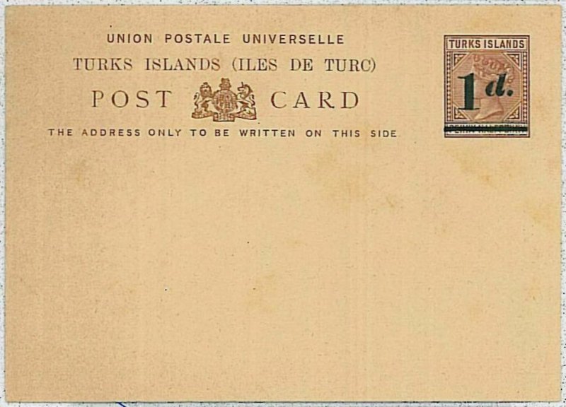 30123 - TURKS ISLANDS  - POSTAL HISTORY -  STATIONERY Card  H&G # 3