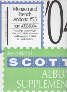 Scott Album Supplement Monaco & French Andorra #55 2004