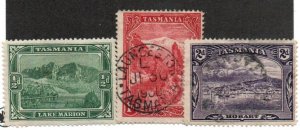 Tasmania 86 Mint hinged, 87-88 Used.  Wmk. 87