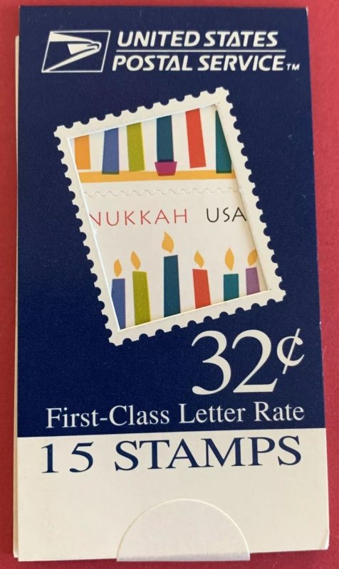 (B) USA Scott #BK258 Hanukkah  Booklet of 15 Stamps  MNH