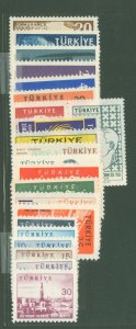 Turkey #1424/1448  Single (Complete Set)