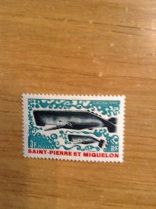 St Pierre & Miquelon SC 390 Mint LH -- Whale