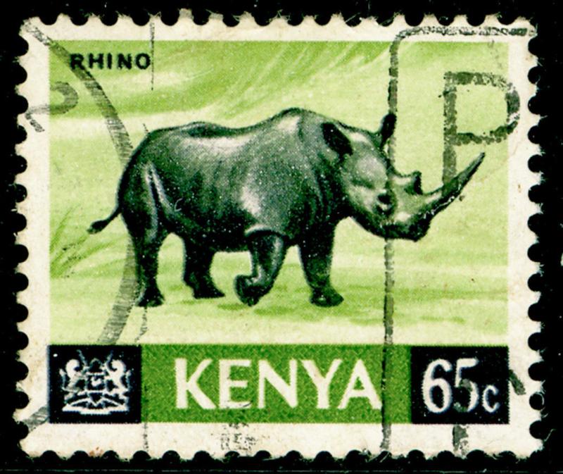 KENYA  SG27, 65c black & ligh green, USED.