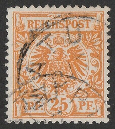 NEW GUINEA - GERMAN 1890 precursor use of Germany Eagle 25pf orange-yellow.