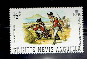 St. KITTS AND NEVIS SCOTT#245 1971 1/2c SIEGE BRIMSTONE HILL - EAST YORKS - MH