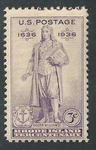 US #777, Rhode Island, MNH