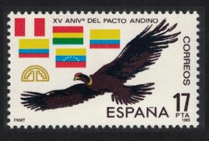 Spain Birds Andean Condor 1985 MNH SC#2398 SG#2792