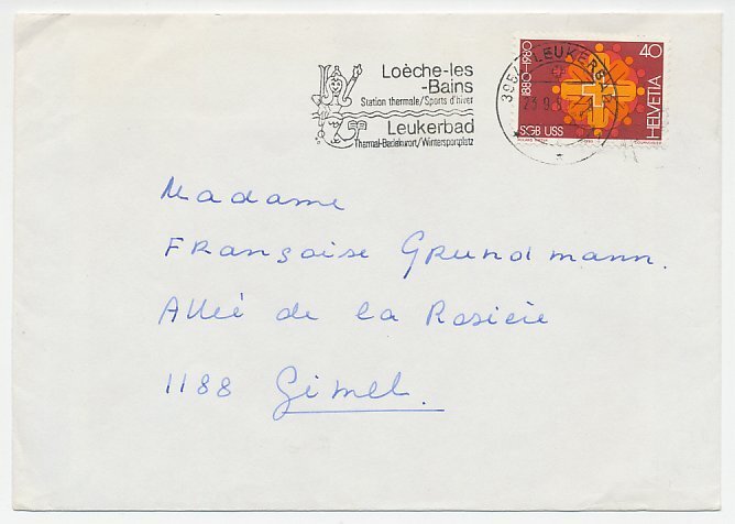 Cover / Postmark Switzerland 1980 Mermaid