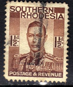 Southern Rhodesia 1937 KGV1 1 1/2d Red Brown used SG 42 ( L1352 )