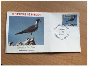 1993 Djibouti Djibouti FDC Goëland White Seagull Bird Bird Mi. 579-