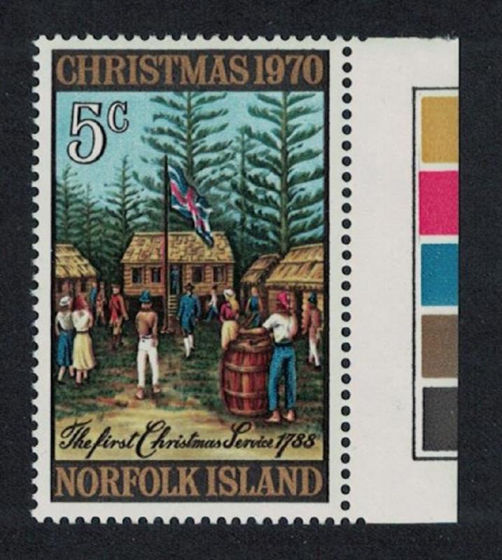 Norfolk Christmas 1v issue 1970 Right Margin Traffic Lights SG#120 SC#143