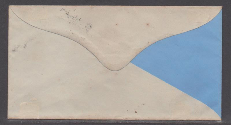 **CSA Cover, SC# 12, Charlottesville, VA, 12/30/1863, Blue Interior