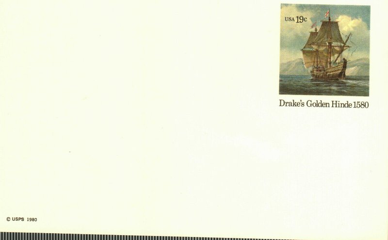 US UX86 MNH Drake's Golden Hinde, 1580 Ship