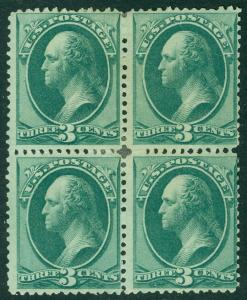 EDW1949SELL : USA 1873 Scott #158 Blk Mint OG HR Stamps are Very Fresh. Cat $550