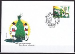 Slovenia, Scott cat. 321. Green George Festival. Musicians. First day cover. ^