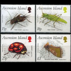 ASCENSION 1988 - Scott# 436-9 Insects Set of 4 NH