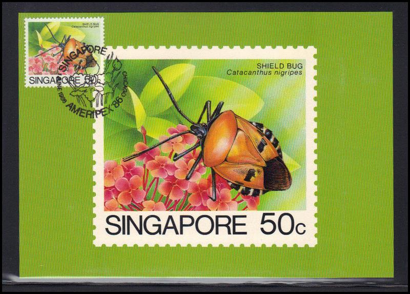Postcard Event Cancel Singapore AMERIPEX '86 BoxCV0368