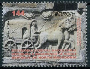 Macedonia 2020 MNH Europa Stamps Ancient Postal Routes Services Horses 1v Set