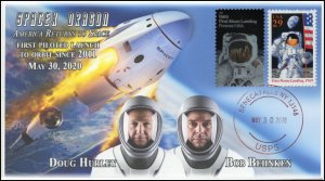 20-078, 2020, SPACEX Dragon, Local Postmark, Return to space, Hurley, Behnken, S