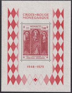 Sc# 864 Monaco 1973 Red Cross S/S souvenir sheet MNH $10.00 