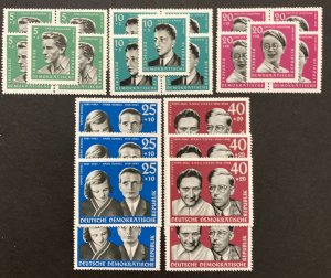 Germany DDR 1961 #b79-83, Wholesale Lot of 5, MNH, CV $13.